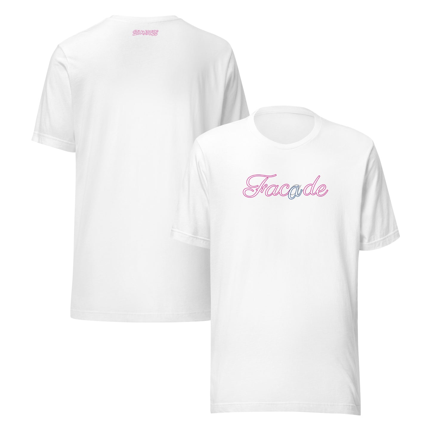FACADE white unisex T-shirt front graphic