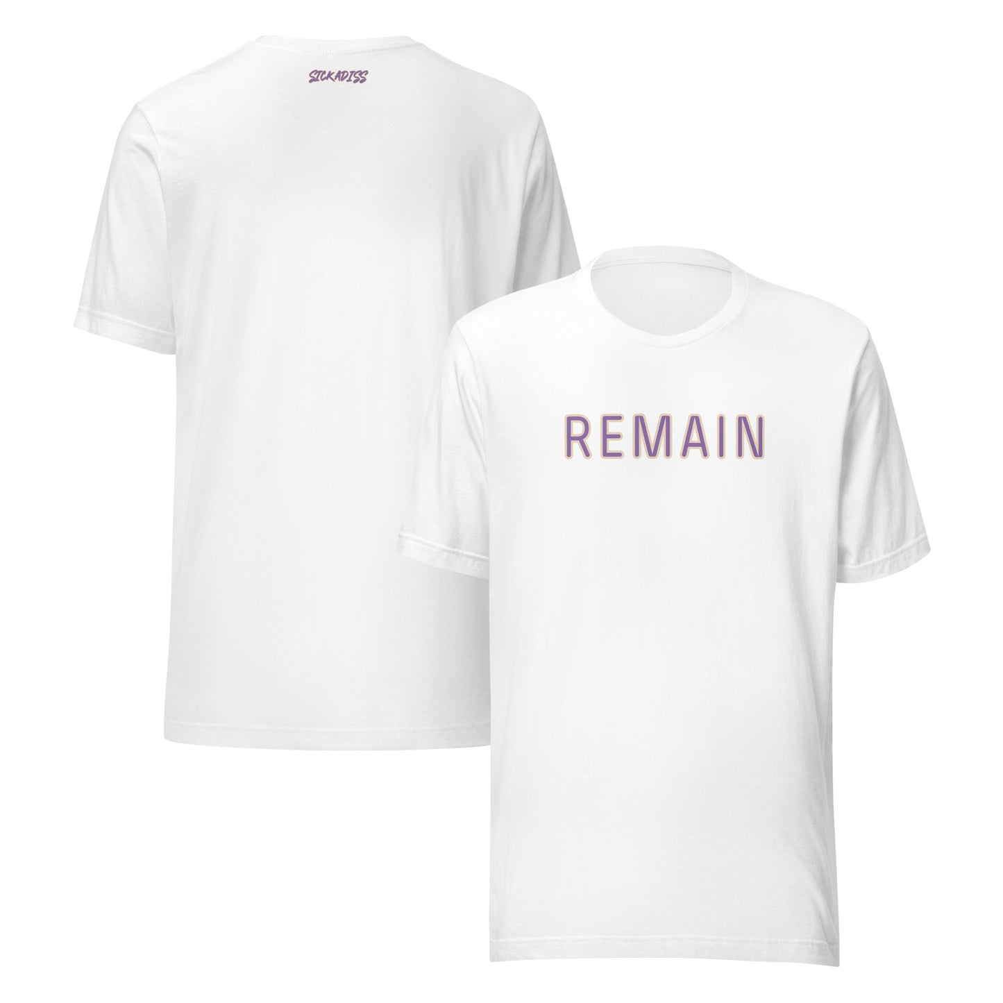 REMAIN white unisex T-shirt front graphic