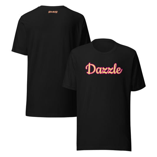 DAZZLE black unisex T-shirt front graphic