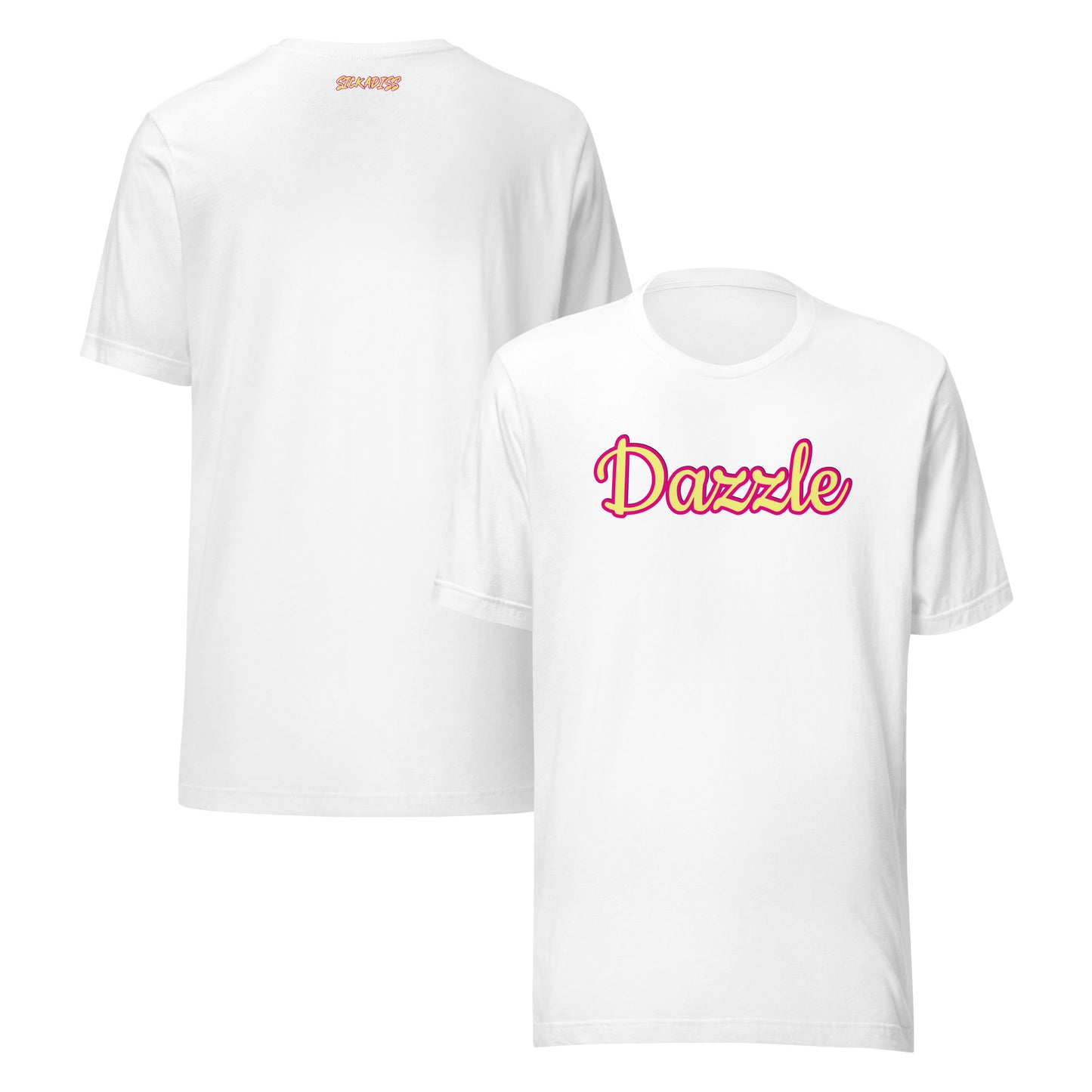 DAZZLE white unisex T-shirt front graphic