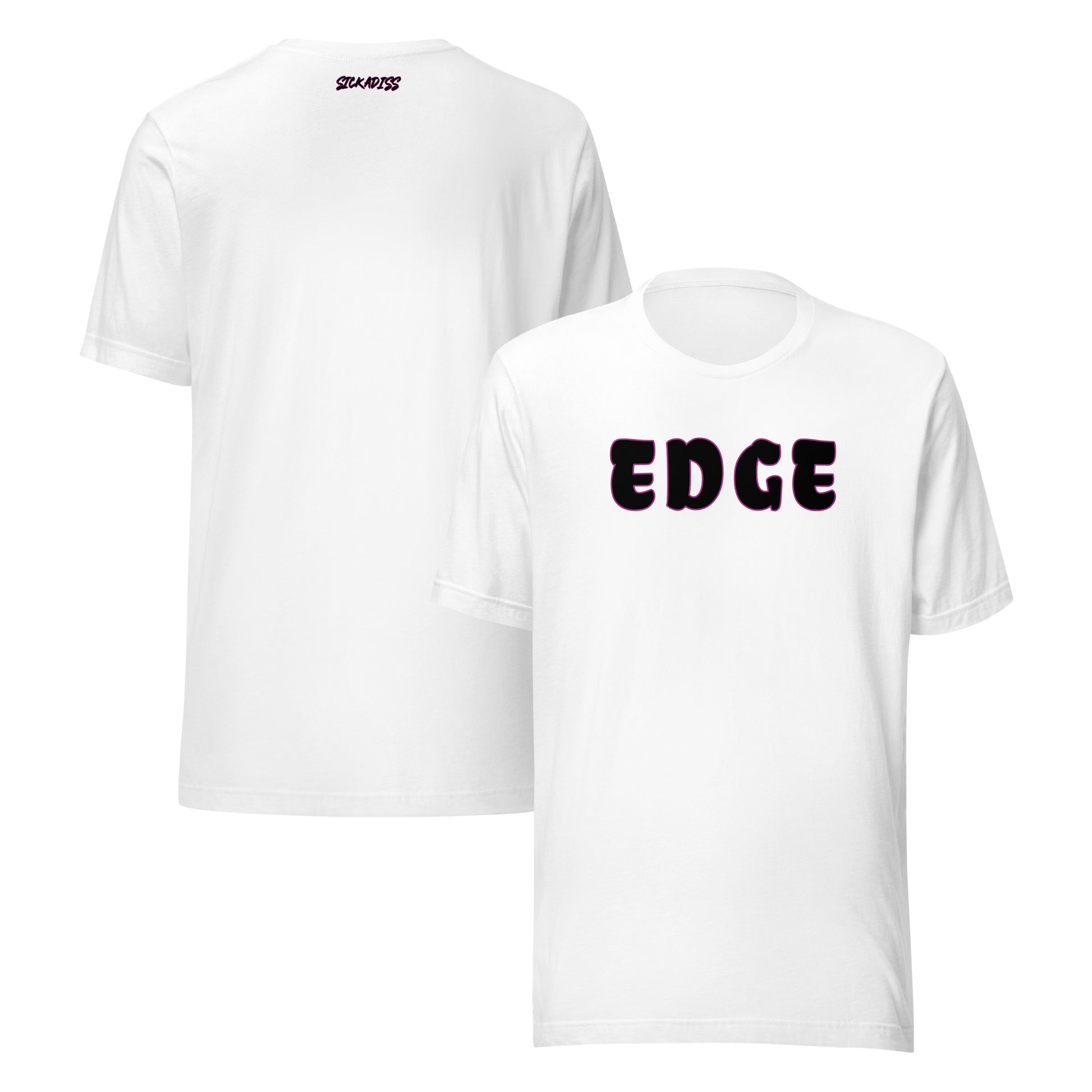 EDGE white unisex T-shirt front graphic