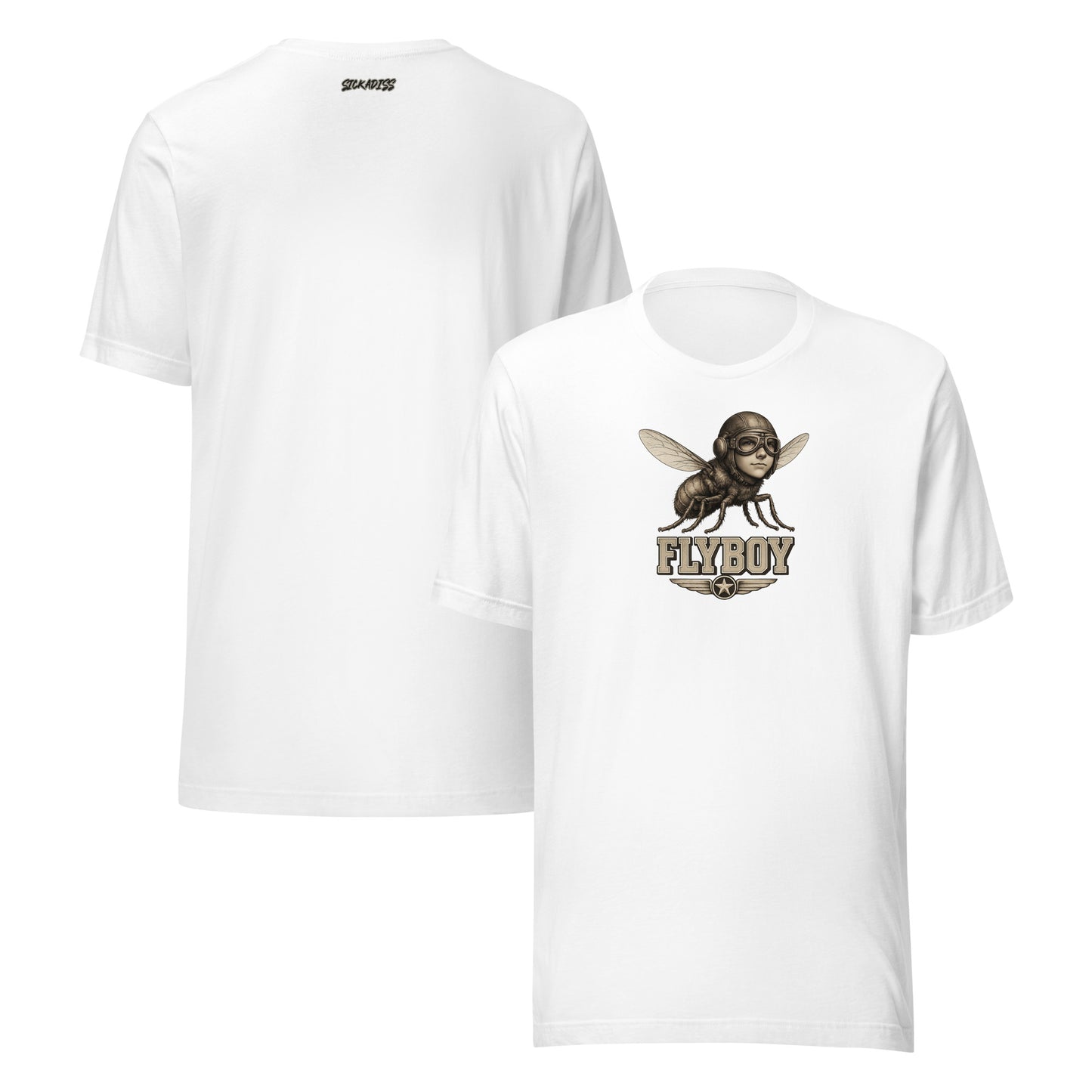 FLYBOY white unisex T-shirt front graphic