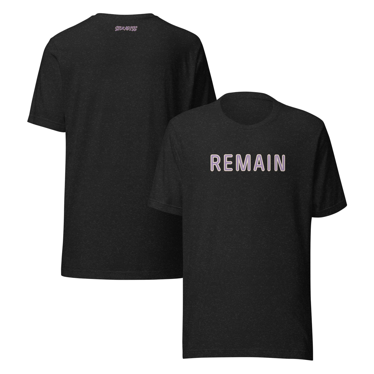REMAIN black unisex T-shirt front graphic