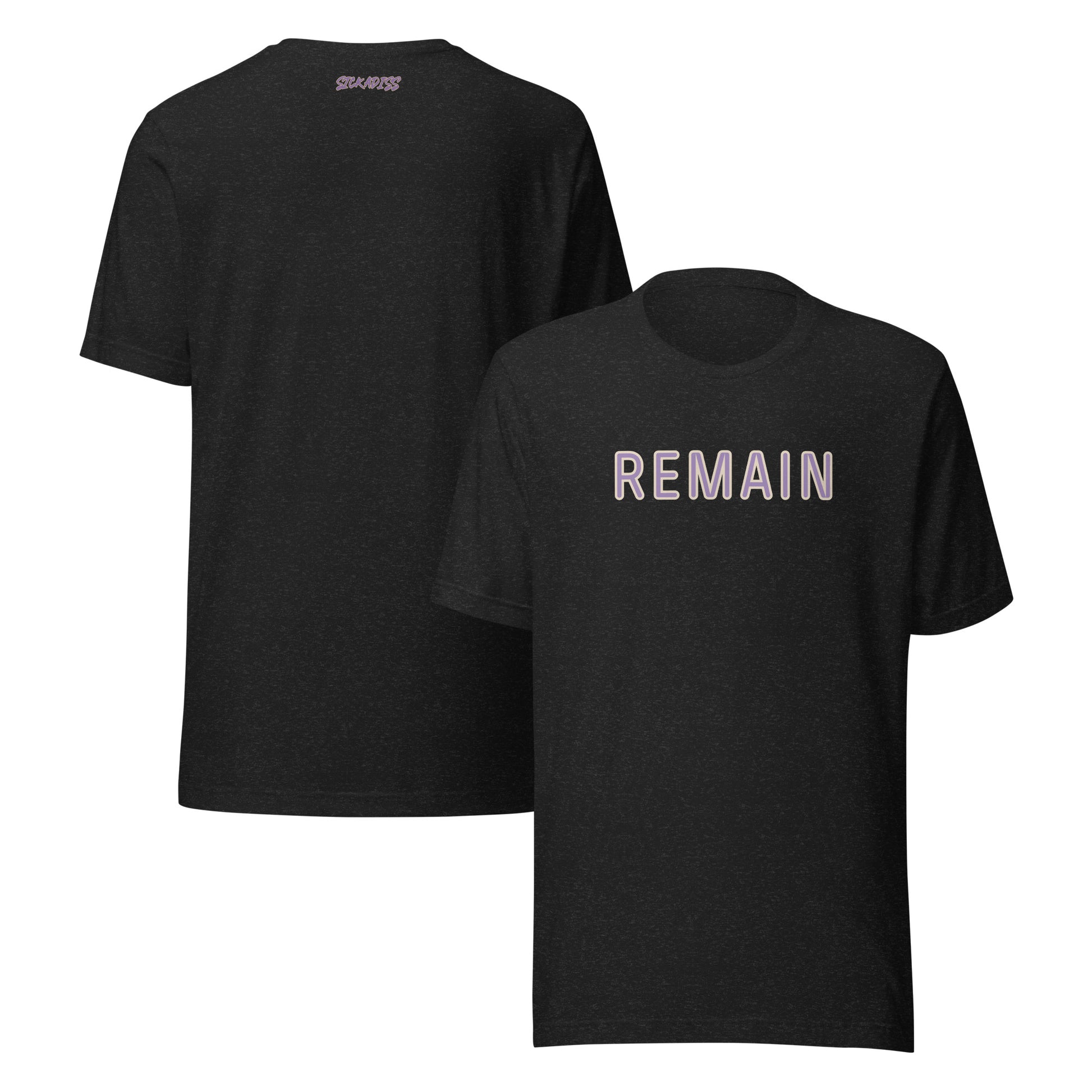 REMAIN black unisex T-shirt front graphic