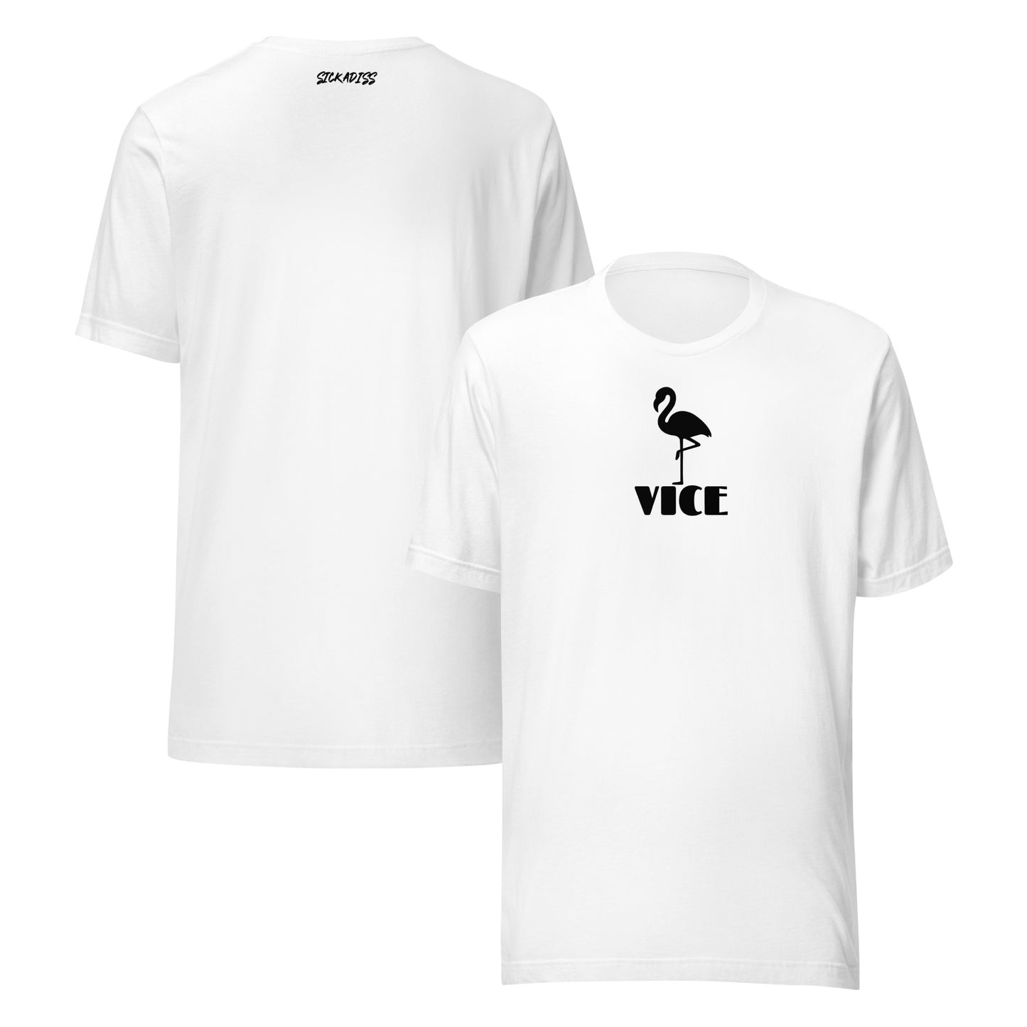 VICE white unisex T-shirt front graphic